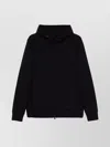 Paul & Shark Zipper Hoodie Ribbed Cuffs Hem In Black