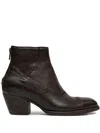 Paul Silence Zip-detail Cap-toe Boots In Brown