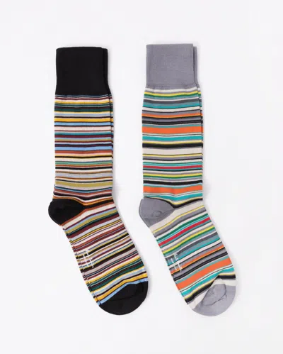 Paul Smith 2 Pack Mens Signature Stripe Socks In Multi