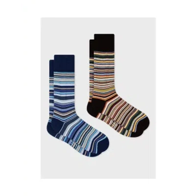 Paul Smith 2 Pack Signature Stripe Socks Size: Os, Col: Multi