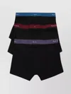 Paul Smith Three-pack Black Contrast-waist Boxer Briefs In Multi