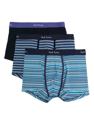 Paul Smith 3-pack Logo Boxers In Blue