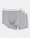Paul Smith 3 Pack Mens Plain Trunks With Script Logo Waistband In Gray