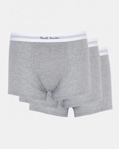 PAUL SMITH 3 PACK MENS PLAIN TRUNKS WITH SCRIPT LOGO WAISTBAND