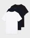 Paul Smith 3 Pack Mens Script Logo T-shirts In Black