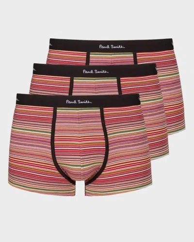 Paul Smith 3 Pack Mens Signature Stripe Trunks In Neutral