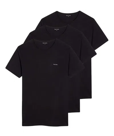 Paul Smith Mens 3 Pack T-shirts In Black Fabric