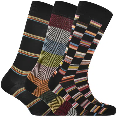 Paul Smith 3 Pack Signature Socks In Multi