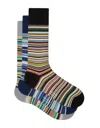 Paul Smith Six-pack Multicolor Signature Stripe Socks In Multi