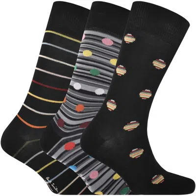 Paul Smith 3 Pack Socks Black