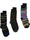 PAUL SMITH PAUL SMITH 3 PACK STRIPED SOCKS