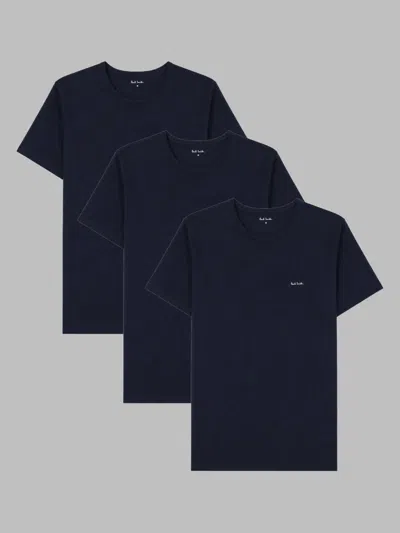 Paul Smith 3 Pack T Shirt Intime In Cotone In Blue