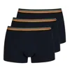 Paul Smith 3 Pack Trunk Boxers Stripe Band Black In Black