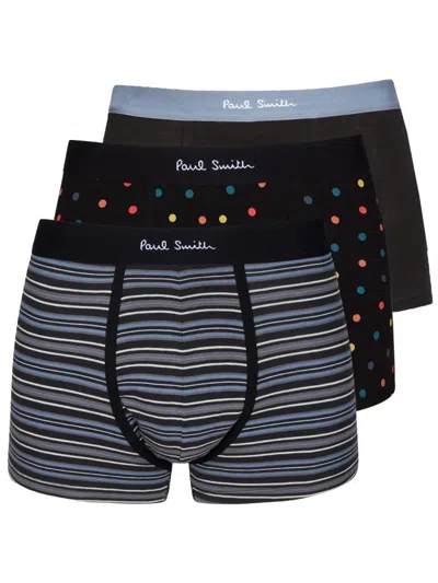 Paul Smith 3-pack Boxer Briefs In Black