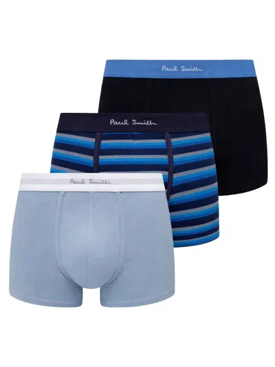 Paul Smith 3-pack Di Boxer In Blue