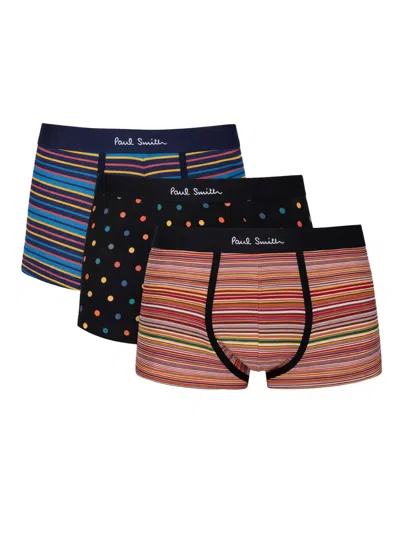 Paul Smith Spot And Stripe Mix Boxer Briefs Three Pack Multicolour