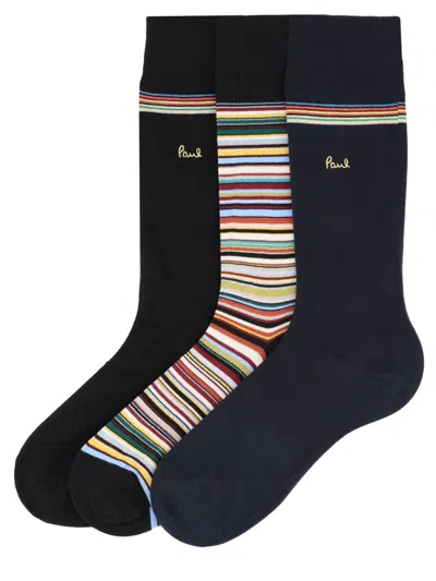 Paul Smith 3-pack Logo Socks For Men In Multicolour