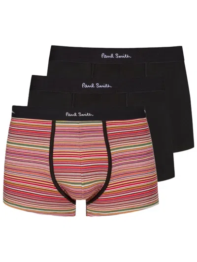Paul Smith 3-pack Men's Boxer Briefs In Black