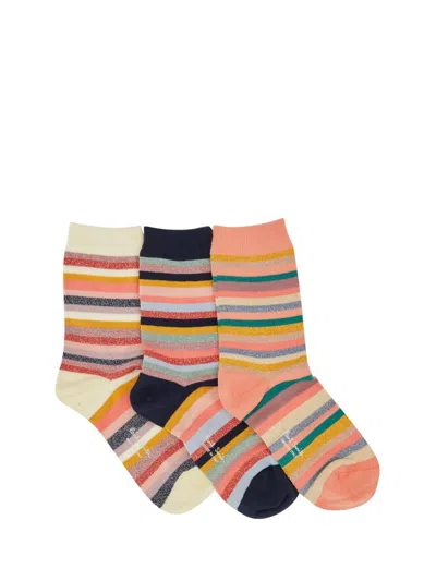 Paul Smith 3-pack Socks "signature Stripe" In Multi