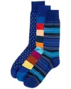 Paul Smith Three-pack Multicolor Cotton Socks