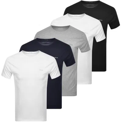 Paul Smith 5 Pack T Shirt Black