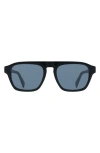 Paul Smith 54mm Modified Rectangular Sunglasses In Black Multistripes