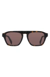 Paul Smith 54mm Modified Rectangular Sunglasses In Havana Multistripes