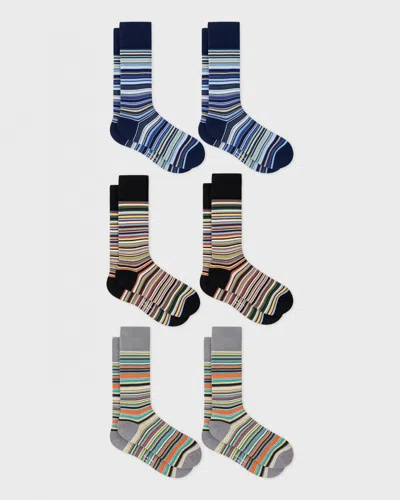 Paul Smith 6-pack Mens Signature Stripe Socks In Multi