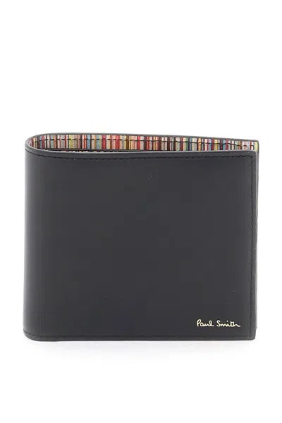 Paul Smith Leather Wallet And Socks Gift Set In Black