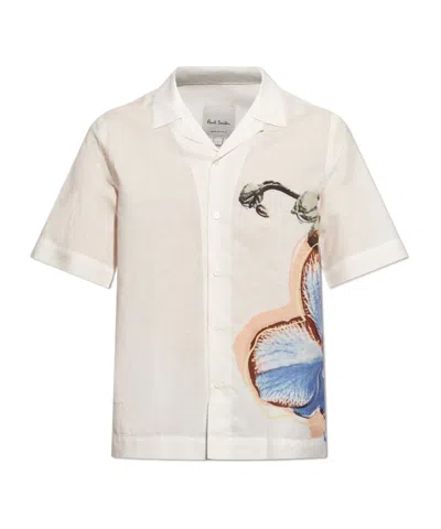 Paul Smith A Short Sleeved Shirt In White