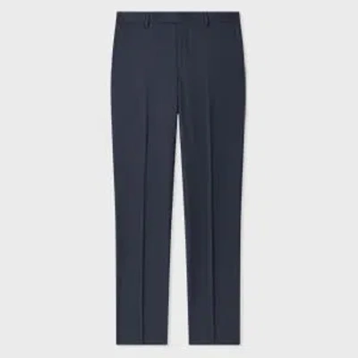 Paul Smith A Suit To Travel In - Dark Blue Marl Wool Trousers
