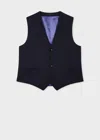 Paul Smith A Suit To Travel In - Navy Wool Waistcoat Blue In Blue