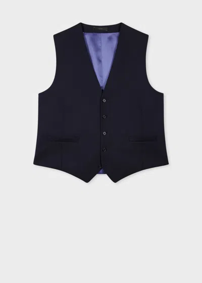Paul Smith A Suit To Travel In - Navy Wool Waistcoat Blue