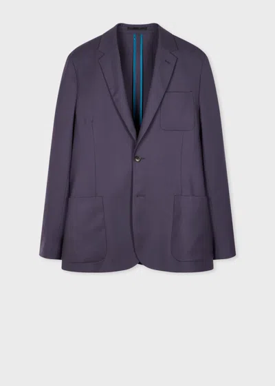 Paul Smith A Suit To Travel In - Slate Grey Wool Unlined Blazer Purple