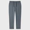 Paul Smith A Suit To Travel In - Slim-fit Blue Marl Drawstring-waist Wool Trousers In Gray