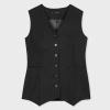 Paul Smith A Suit To Travel In - Women's Black Wool Travel Waistcoat In Black