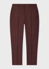 Paul Smith A Suit To Travel In - Women's Burgundy Slim-fit Wool Trousers Red In Brown