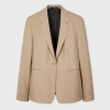 Paul Smith A Suit To Travel In - Women's Stone One-button Wool Blazer Brown