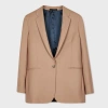 PAUL SMITH A SUIT TO TRAVEL IN - WOMEN'S TAUPE WOOL TRAVEL BLAZER BROWN