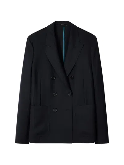 Paul Smith A Suit To Travel In Double-breasted Blazer In Blue