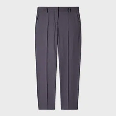 Paul Smith A Suit To Travel In - Women's Aubergine Tapered-fit Wool Trousers Purple