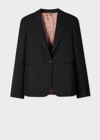 Paul Smith A Suit To Travel In - Women's Black Single-button Wool Blazer