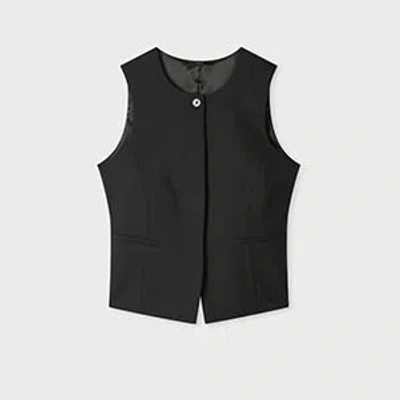 Paul Smith A Suit To Travel In - Women's Black Wool Asymmetric Waistcoat