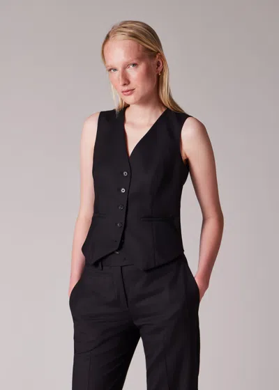 Paul Smith A Suit To Travel In - Women's Black Wool Travel Waistcoat