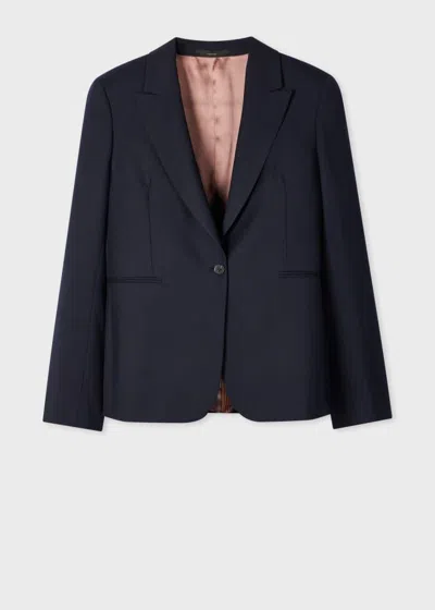 Paul Smith A Suit To Travel In - Women's Navy Single-button Wool Blazer Blue