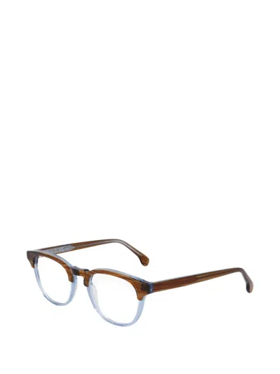 Paul Smith Abbot Round-frame Glasses In Brown