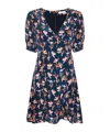 Paul Smith Abstract Print V-neck Mini Dress In Blue