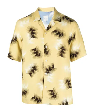 Paul Smith Bowlinghemd Mit Abstraktem Print In Yellow