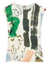Paul Smith Abstract-print Pleated Top In Multi