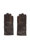 Paul Smith Leather Gloves In Burgundy